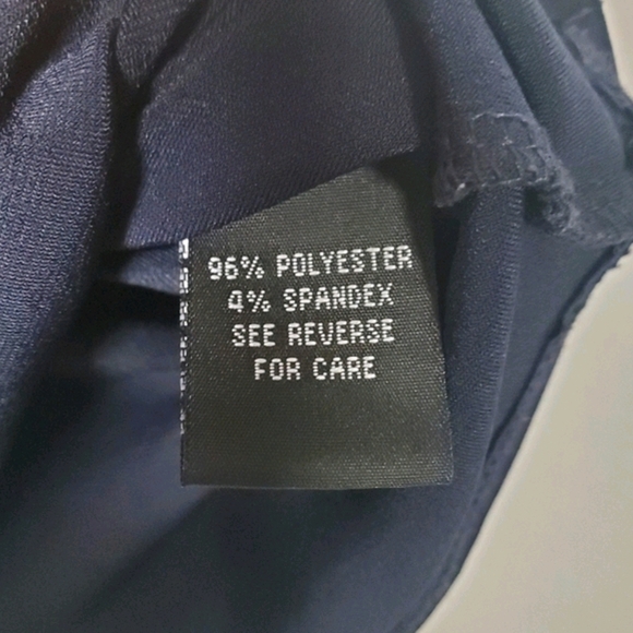 Grace Navy Blue Knot V Neck Sleeveless Top Size Small - Picture 6 of 7